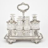 A George III Silver Rectangular Eight Division Cruet, by John and Thomas Settle, Sheffield, 1817,