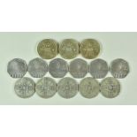 A Collection of British Pre and Post Decimal Coinage and Seven Silver Morgan Dollars, including