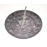 An English Brass Sundial, 18th/19th Century, engraved "Set me right and use me well and I the time