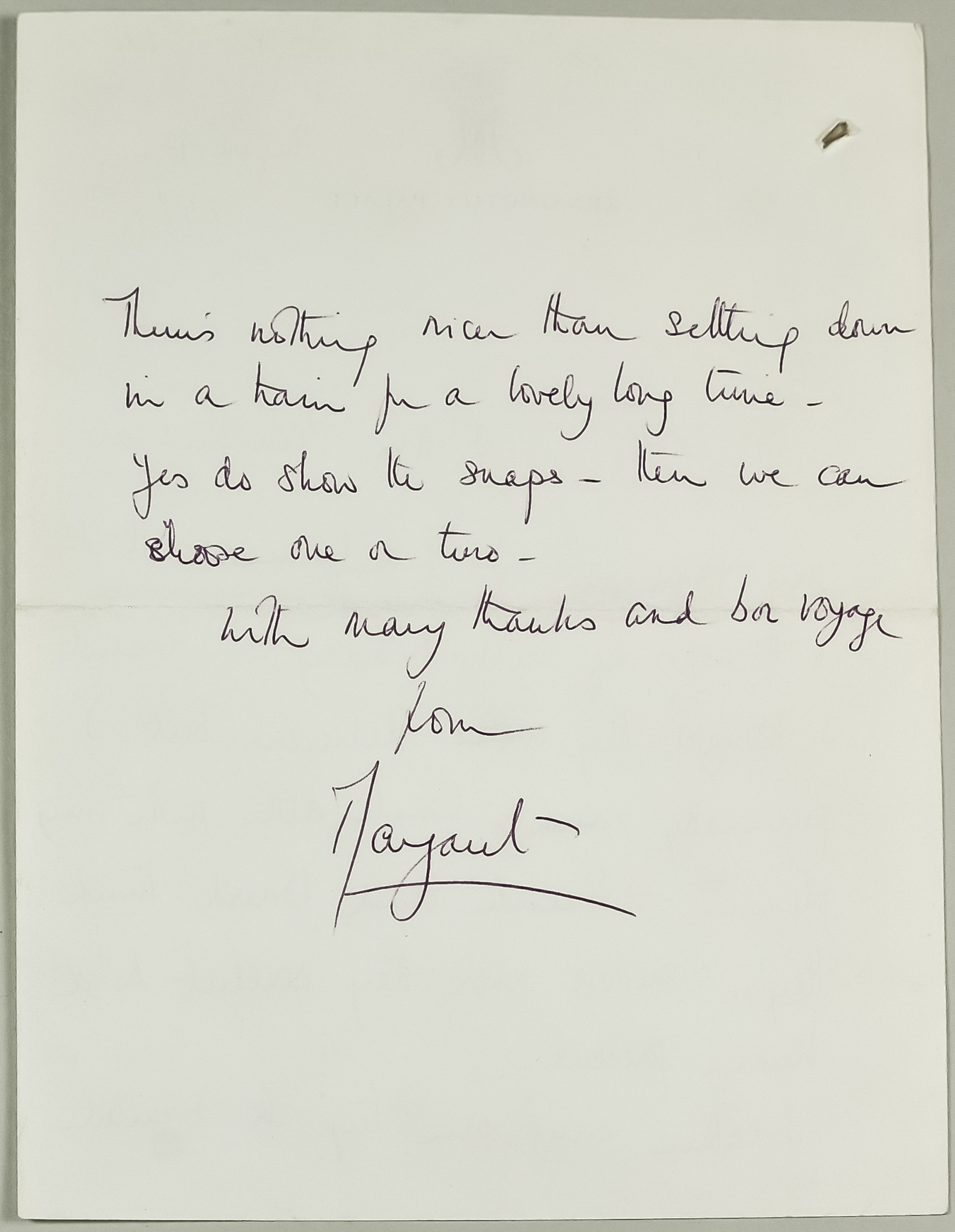 H.R.H. Princess Margaret (1930-2002) - Handwritten and signed letter on Kensington Palace headed - Image 2 of 2