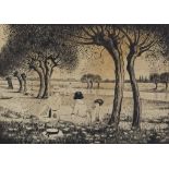 Christopher Richard Wynne Nevison (1889-1946) - Etching - "Picnic", signed in pencil to margin,