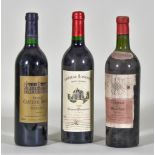Four Bottles of Red Wine, comprising - a 1988 Chateau Lanessan Medoc "Delbos-Bouteiller", a 1961