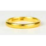 A 22ct Gold Wedding Band, Modern, size P, gross weight 3.8g