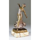 Gaudez (19th/Early 20th Century) - Bronze figure of a female dancer with castanets, signed, on