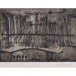 Geoffrey Clarke (1924-2014) - Lithograph - Abstract landscape, signed and dated 1950, limited