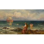 William Henry Borrow (1863-1901) - Oil painting - "The Sirens", signed, canvas 26ins x 46ins, in