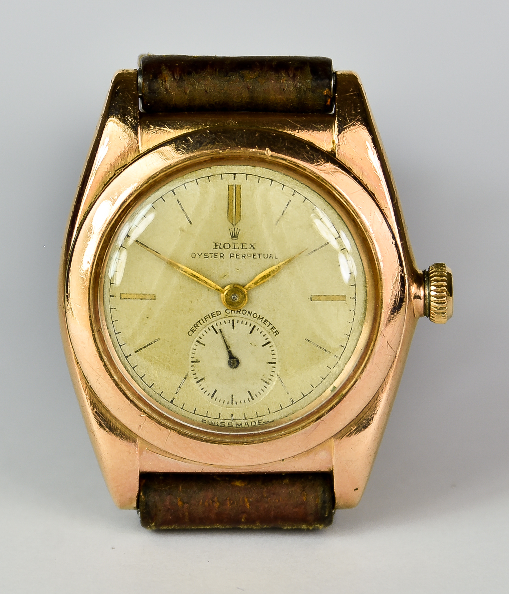 A Rolex Oyster Perpetual Automatic Wristwatch, 14ct Gold Cased, 32mm diameter, Serial No.400026,