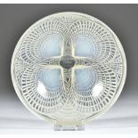 A Lalique "Coquilles" Opalescent Glass Dish, 5.125ins diameter, with engraved mark "R. Lalique