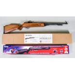 Three Modern CO2 Powered Air Weapons, comprising - an underlever 177 air rifle by Bam, a Crosman