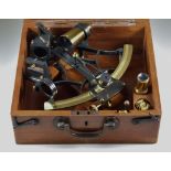 A G W Heath (Hezzanith) Sextant No.L017, Early 20th Century, with test certificate dated 1913, in