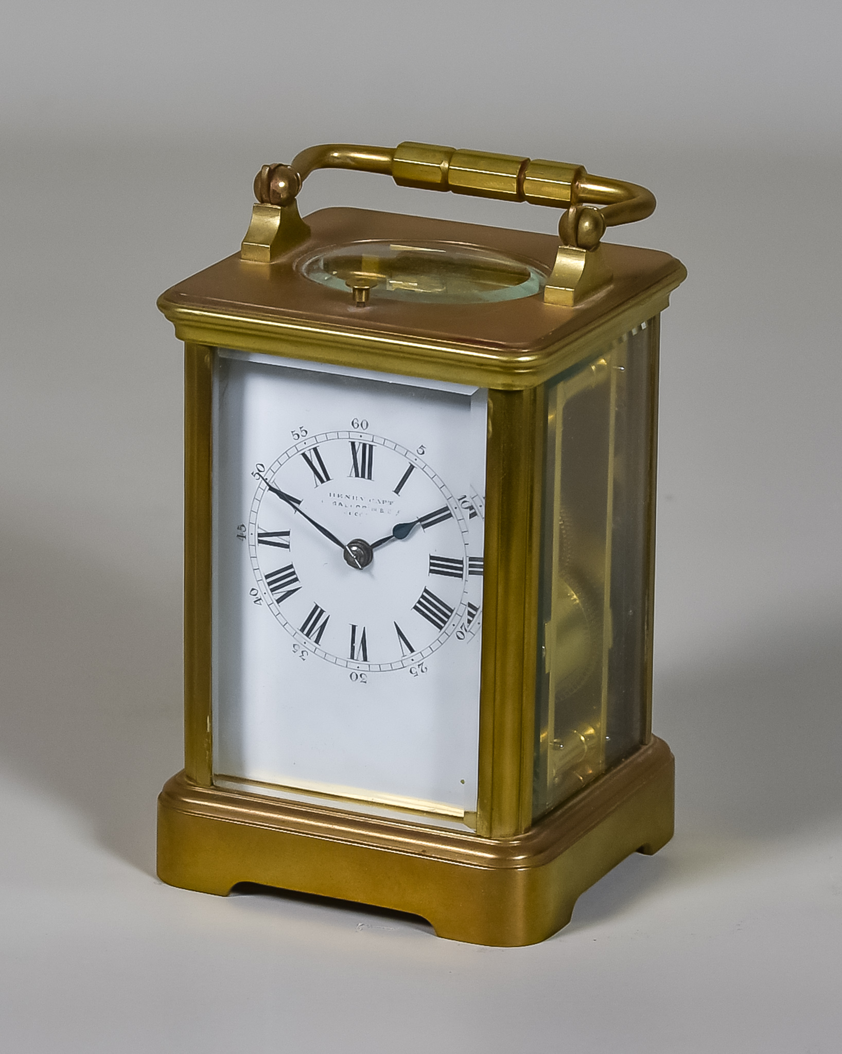 A 19th Century French Carriage Clock, by Henry Capt, Ls Gallopin & Cie, Succre, No.8774, the white