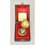 An Elizabeth II Silver Gilt and Silver Surprise Egg, by Stuart Devlin, London 1973, the textured