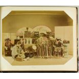 A Late 19th Century Photograph Album, containing 27 Japanese colour tinted albumen prints of