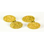 A Pair of 9ct Gold Gentleman's Cuff Links, 5.1g