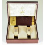 A Pair of Lady's and Gentleman's 18ct Gold Wristwatches, by Jauvenia, each having quartz