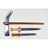 Five Reproduction Anglo Saxon Edged Weapons, Modern, including - four swords and one axe, sizes