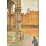 Gerald Norden (1912-2000) - Three oil paintings - "Piazza Venezia, Rome", panel 7.25ins x 12ins, "