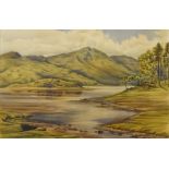 A. Kenrick (19th/20th Century) - Watercolour - "Loch Carron", view of the loch with beached