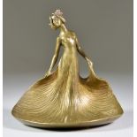 Robinstein (Late 19th/Early 20th Century) - Bronze - Standing female figure, her dress forming a