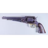 A Remington .44 Calibre New Model Army Revolver, 19th Century, serial No. 54137, 8ins hexagonal