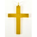 A Victorian 18ct Gold Cross, inscribed "MBH 23rd January 1873" 60mm x 40mm, gross weight 8.1g