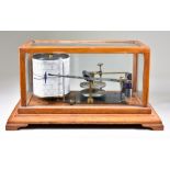 A Scottish Oak Cased Barograph by Hamilton & Inches, Edinburgh with twin aneroid movement and