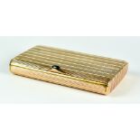 A 14ct Two Coloured Gold Russian Cigarette Case, 19th Century, by Karl Bok of St Petersburg, Russia,
