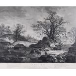 William Woollet (1735-1785) After George Smith - Engraving - "The Rural Cott", 15.25ins x 20.5ins,