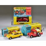 A Corgi Toys No. 436 "Citroen Safari", No. 417S "Land Rover Breakdown Truck", and No. 341 "Mini