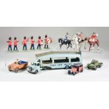 A Quantity of Dinky Toys and Britains Soldiers, including - Dinky delivery service car