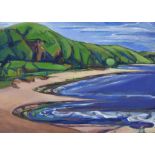 ***Sophie B. Jensen (1912-2007) - Oil painting - "Kollund, Strand", canvas 18ins x 26ins, signed, in