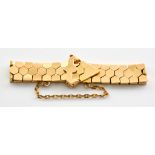 An 18ct Gold Hexagon Flat Bracelet, Modern, 200mm x 12mm, gross weight 37g