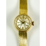 An 18ct Gold Lady's Manual Wind Wristwatch, by Seiko, serial no. 001029, 17mm diameter case,