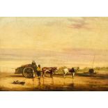 In the Manner of Richard Parkes Bunnington (1801-1828) - Oil painting - "The Coast Off Calais"-