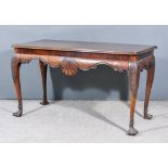 A Mid 18th Century Irish Mahogany Hall Table, with later plain mahogany top with moulded edge and