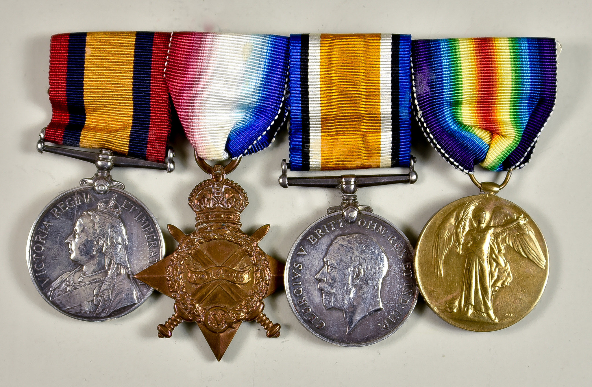 A Queen's Mediterranean Medal, Boer War, 1899-1902, to Pte. W. Seabrook and a group of three World