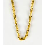 A Rope Twist Chain, Modern, 590mm overall, gross weight 11.5g Note: Metal unmarked but tests as