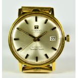 A Gentleman's Automatic Wristwatch, by Tissot, model C Star 7, yellow metal case, 34mm diameter