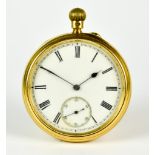 An 18ct Gold Keyless Open Face Pocket Watch by Goddard & Co., 202 Bishopsgate Street, London, Serial