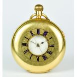 An 18ct Gold Half Hunter Cased Keyless Pocket Watch, by William Simpson, 33 Donegal Street, Belfast,