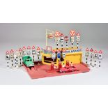 Matchbox Accessory Pack, comprising - Esso petrol pumps, boxed Esso sign and assorted roadsigns