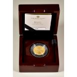 An Elizabeth II, United Kingdom Britannia Quarter Ounce Gold Proof Coin, 2022, boxed with paperwork