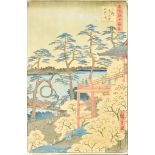 Utagawa Hiroshige (1797-1858) - Japanese woodblock print in colours - "The Storehouse of Loyal