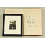 Albert Einstein (1879-1955) - signed black and white photograph, 3.25ins x 2.25ins, framed and