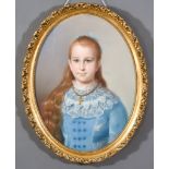 Louis Mathieu Didier Guillaume (1816-1892) - Pastel - Half length portrait "Roberta Ken Elliott" (