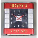 A Electric Clock, 20th Century, by Smith, Model Sectric, advertising 'Craven "A" Never Vary',