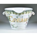 A Doulton Burslem Pottery "May" Pattern Two-Handled Cream Pail, made for Amies & Co. London and