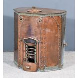 A Pitradsto Copper Stove, No.12005, with angled front corners and with hammered finish with