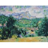 Rolf Harris (born 1930) - Two limited edition coloured prints - "Mont Sainte Victoire (homage to
