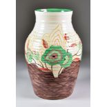 Clarice Cliff (1899-1972) - Bizarre Isis pattern vase, painted with Cabbage Flower design, circa